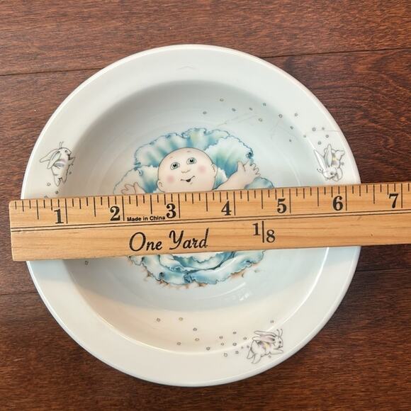 Vintage 1984 Cabbage Patch Kids Ceramic Mug, Bowl and Plate Set, Fine Porcelain - Picture 14 of 16